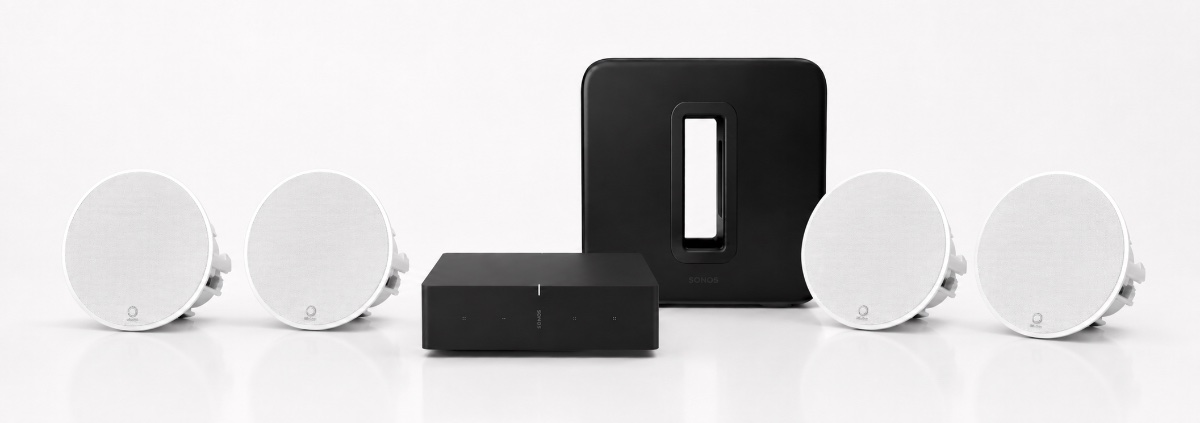 ConnectHouse Pack Home Cinéma Encastré Sonos Amp + Sonos Sub Gen 4x Elipson IC6 chez ConnectHouse Maroc